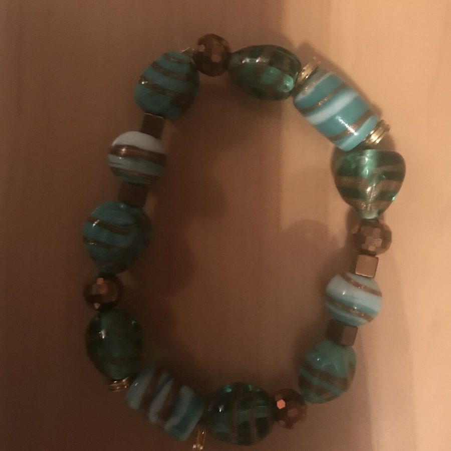 Turquoise Swirl Bracelet — handmade by Kristin Cogan, Cogan Couture