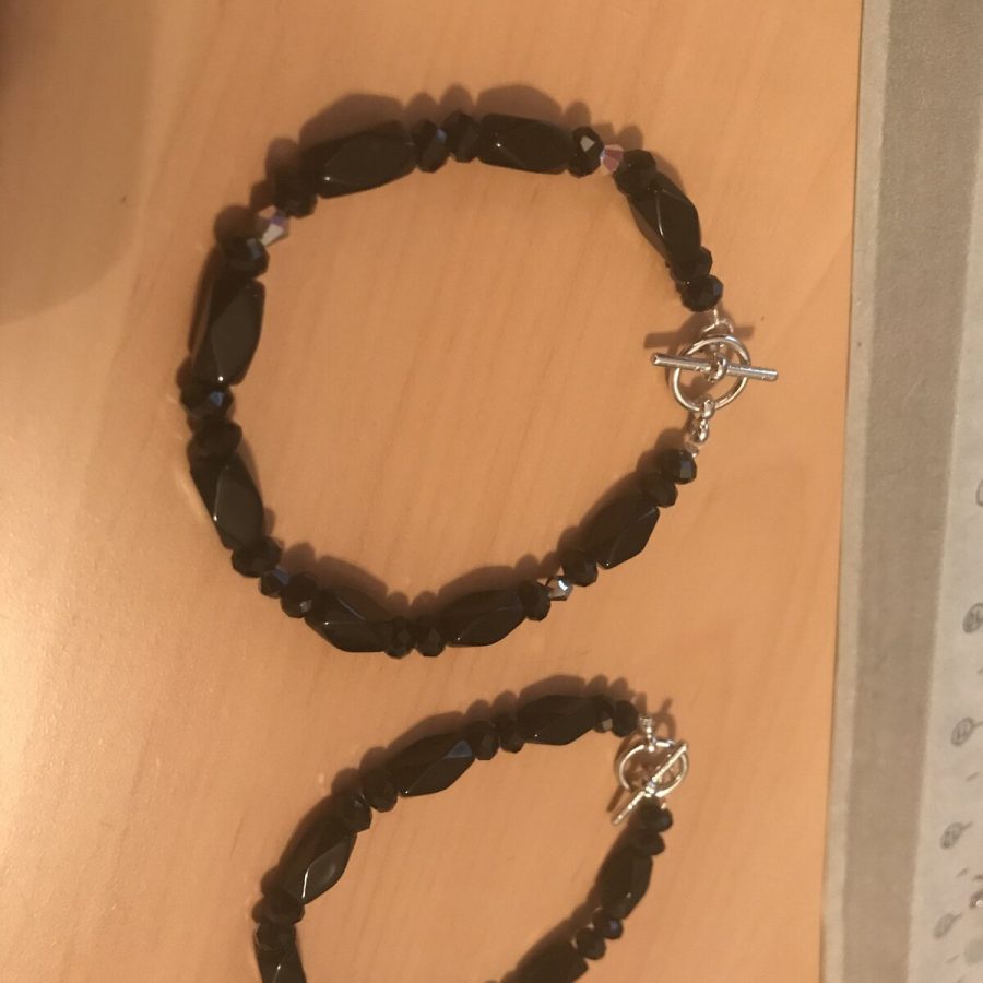 Onyx & Silver Bracelet, Pair — handmade by Kristin Cogan, Cogan Couture