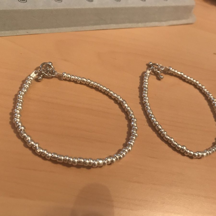 Silver Bead Bracelet, Pair — handmade by Kristin Cogan, Cogan Couture
