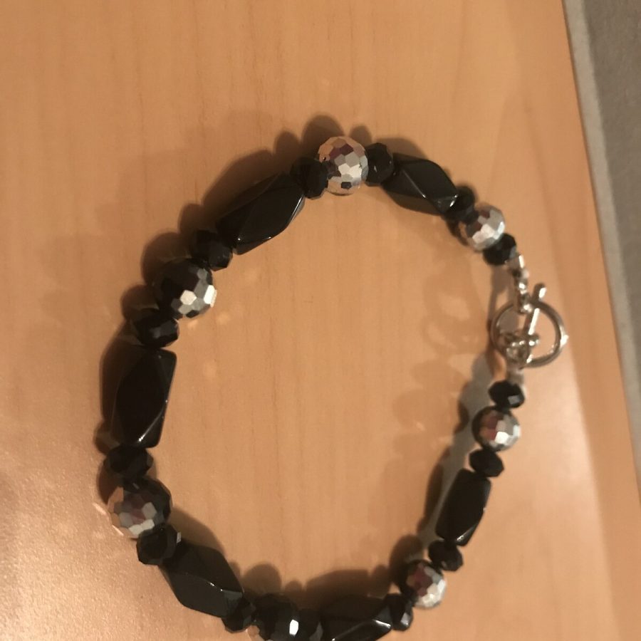 Onyx & Silver Bracelet — handmade by Kristin Cogan, Cogan Couture