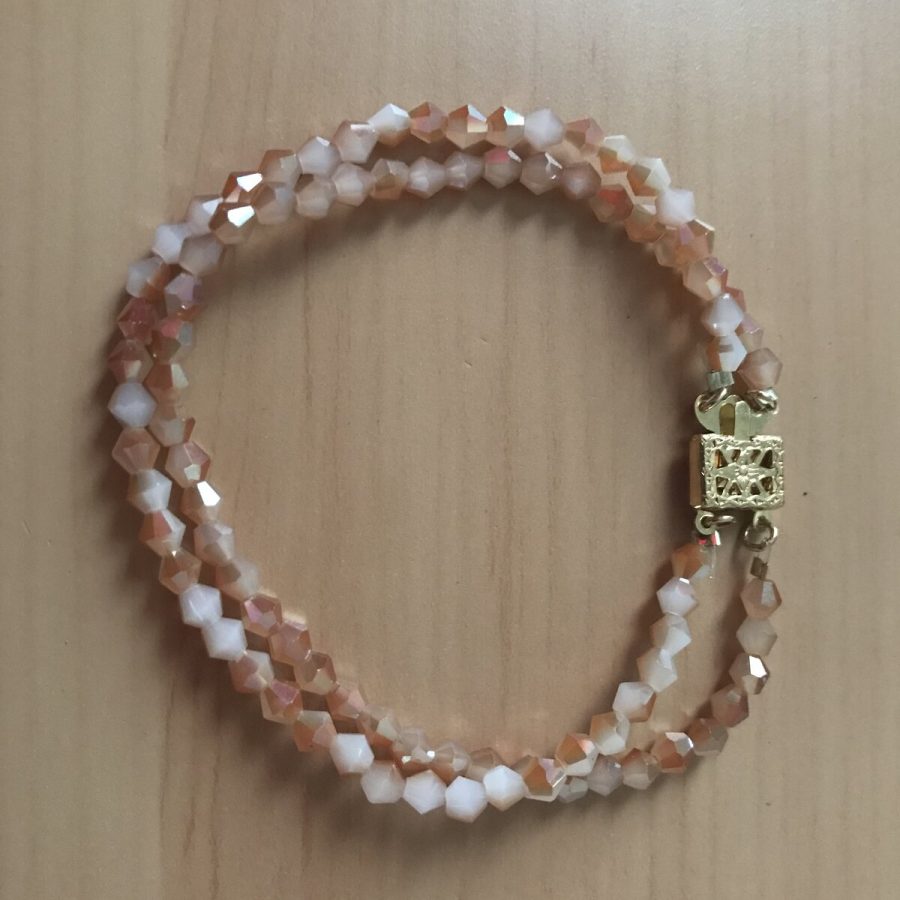 Rose & Pearl Double-Strand Bracelet — handmade by Kristin Cogan, Cogan Couture