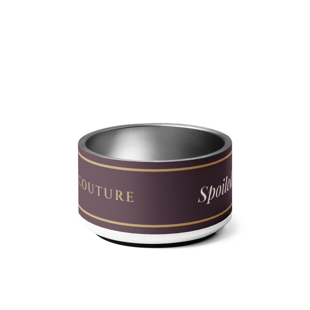 Spoiled by Design Monogram Pet Bowl — Cogan Couture Couture Collection