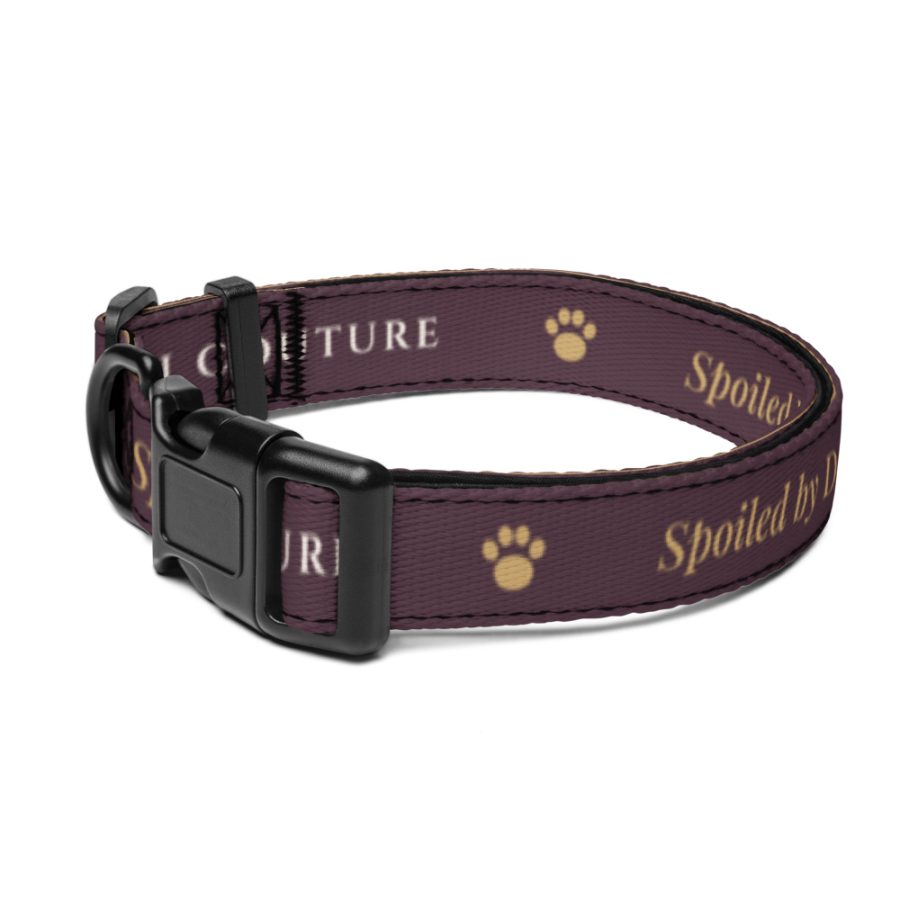 Monogram Collar, Plum & Gold — Cogan Couture Couture Collection