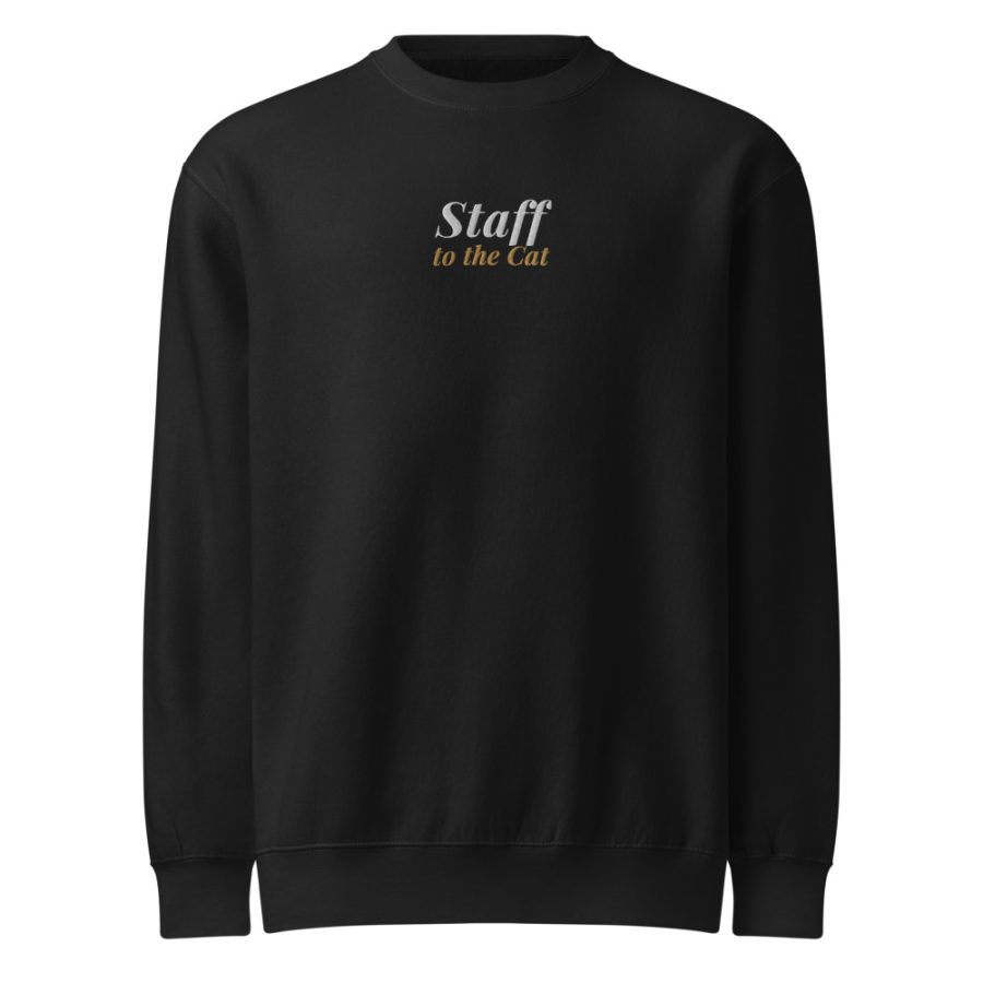 Staff to the Cat Embroidered Sweatshirt — Cogan Couture Couture Collection