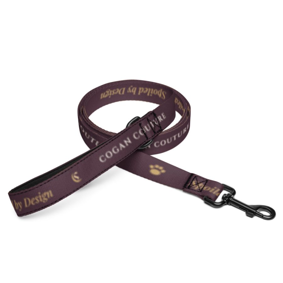 Monogram Leash, Plum & Gold — Cogan Couture Couture Collection
