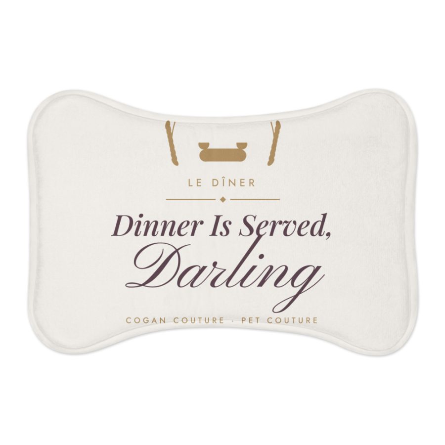 Le Dîner Feeding Mat, Bone Shape — Cogan Couture Couture Collection
